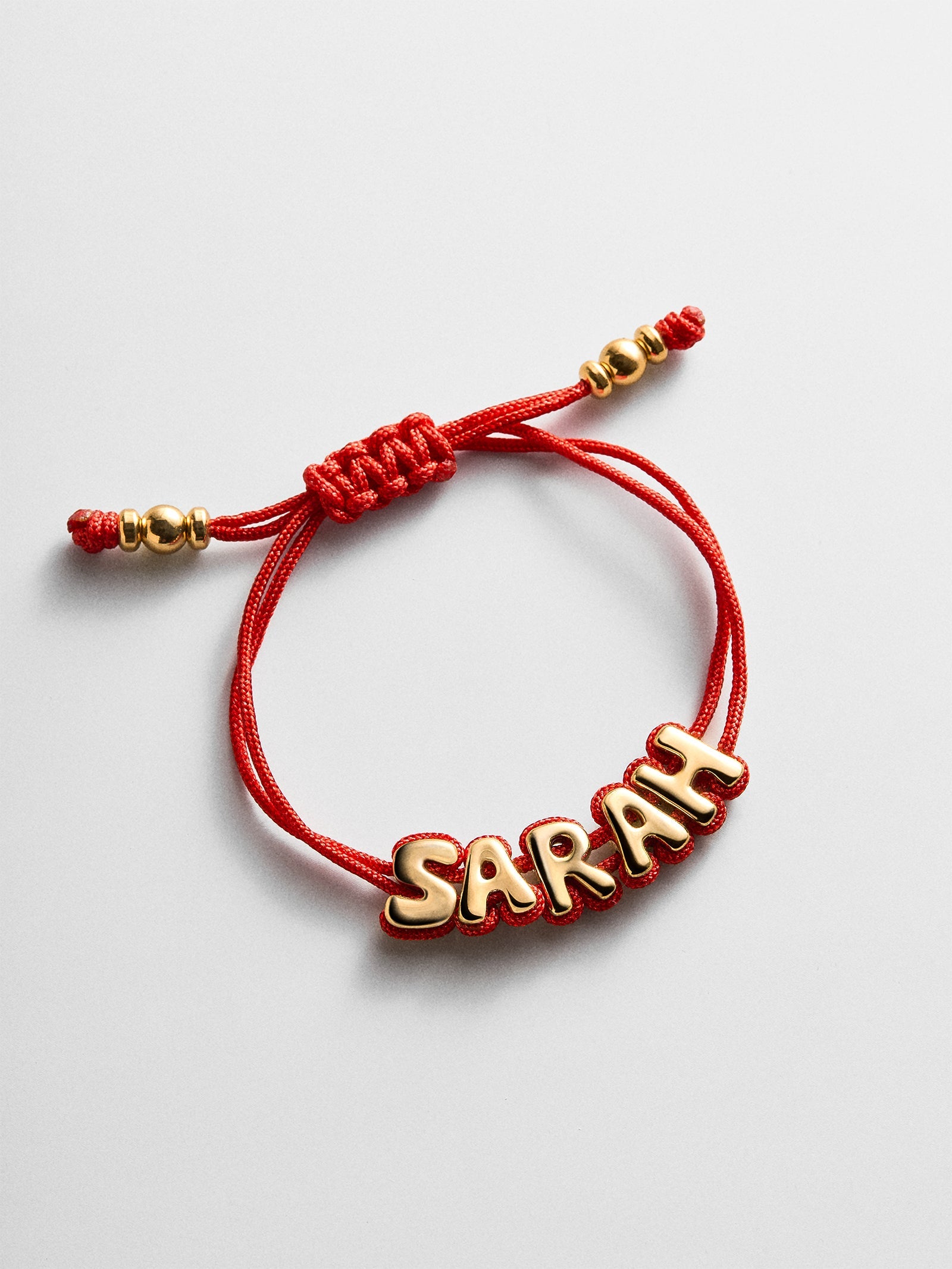 Wrapped Up Bubble Waterproof Custom Cord Bracelet - Red