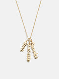 Mini Gold Script Cluster Custom Nameplate Necklace - 3 Names