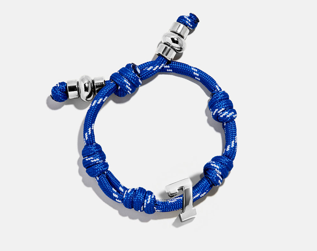 Knotty Varsity Number Custom Bracelet - Cobalt Single Digit