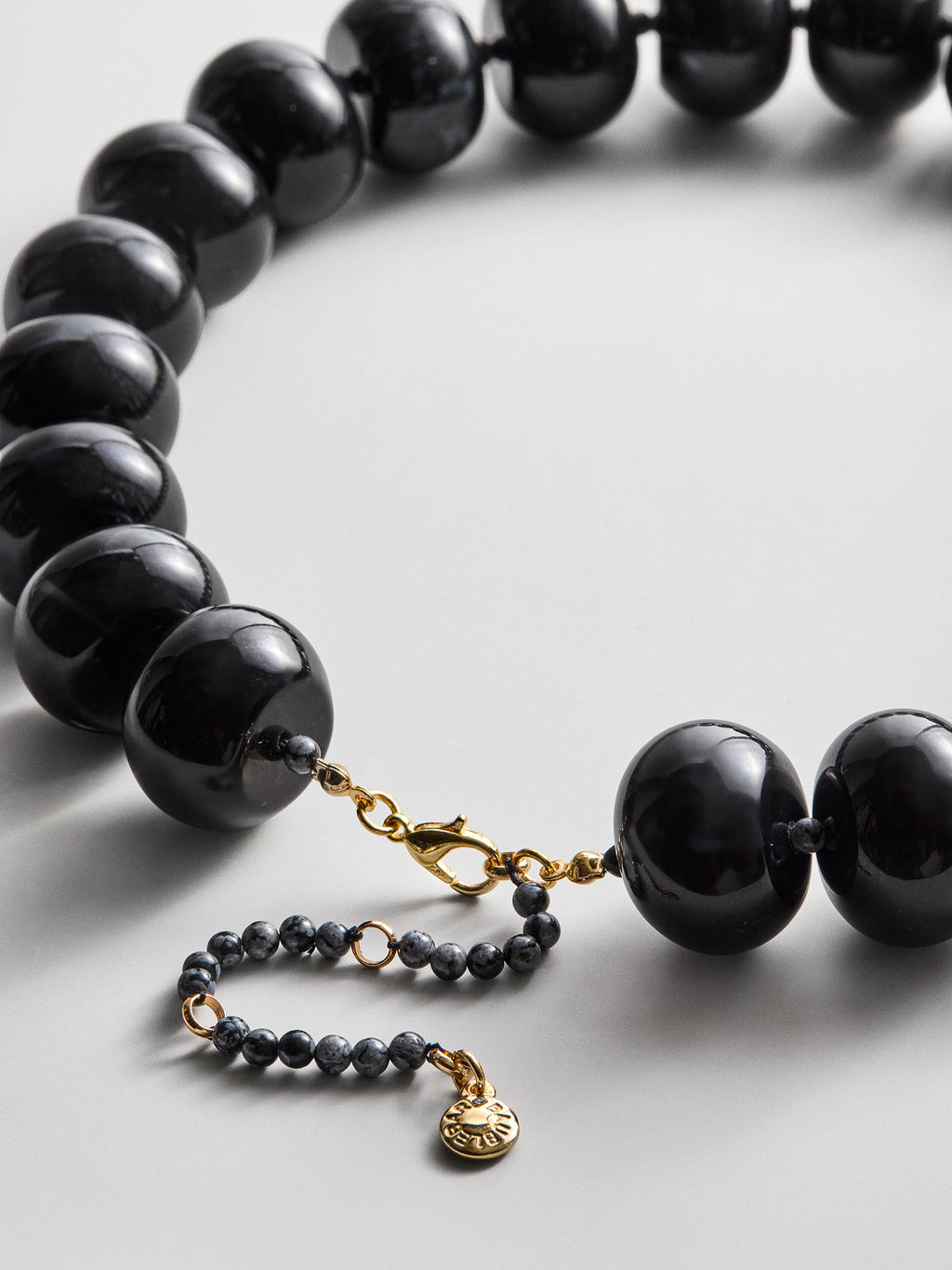 Joan Semi-Precious Necklace - Obsidian Bead
