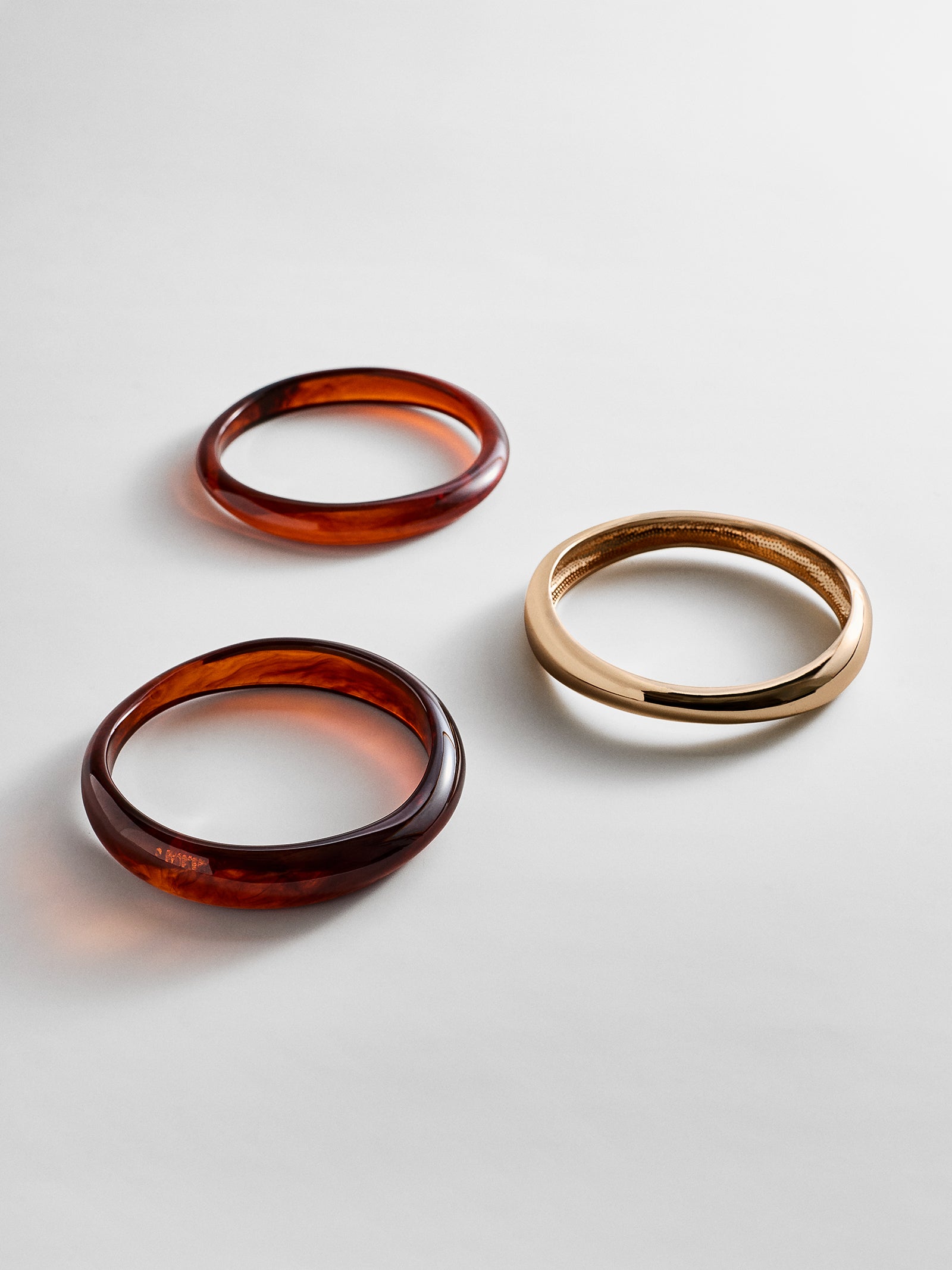 Raven Resin Bangle Set - Tiger's Eye