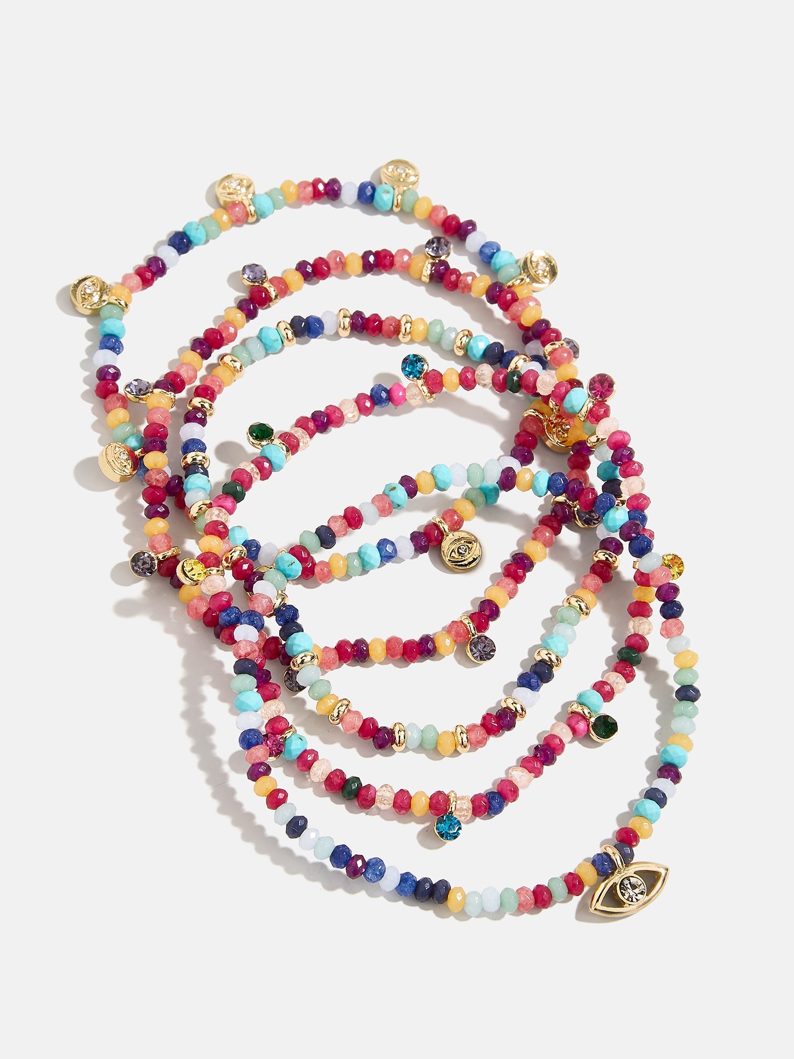 Indya Evil Eye Layered Bracelet Set - Multi