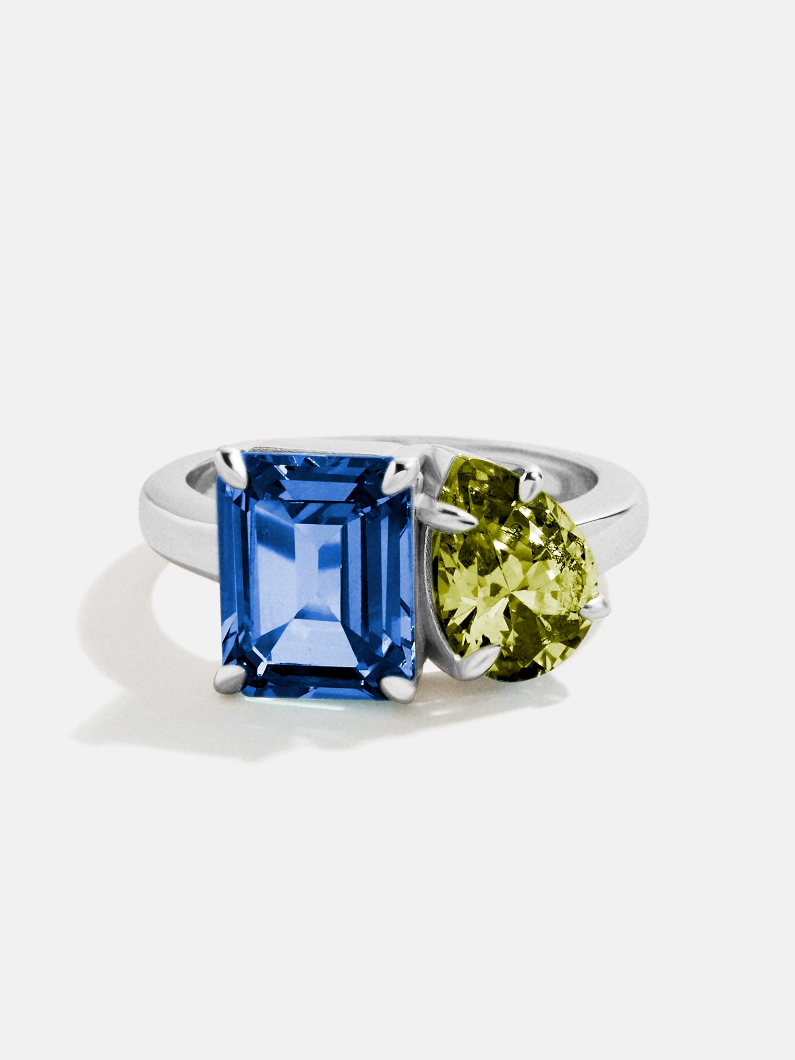 Toi et Moi Custom Birthstone Ring - Silver 9