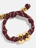 Knotty Varsity Number Custom Bracelet - Maroon Double Digit
