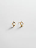 Elaine 14K Gold Stud Earrings - Marquise Stone