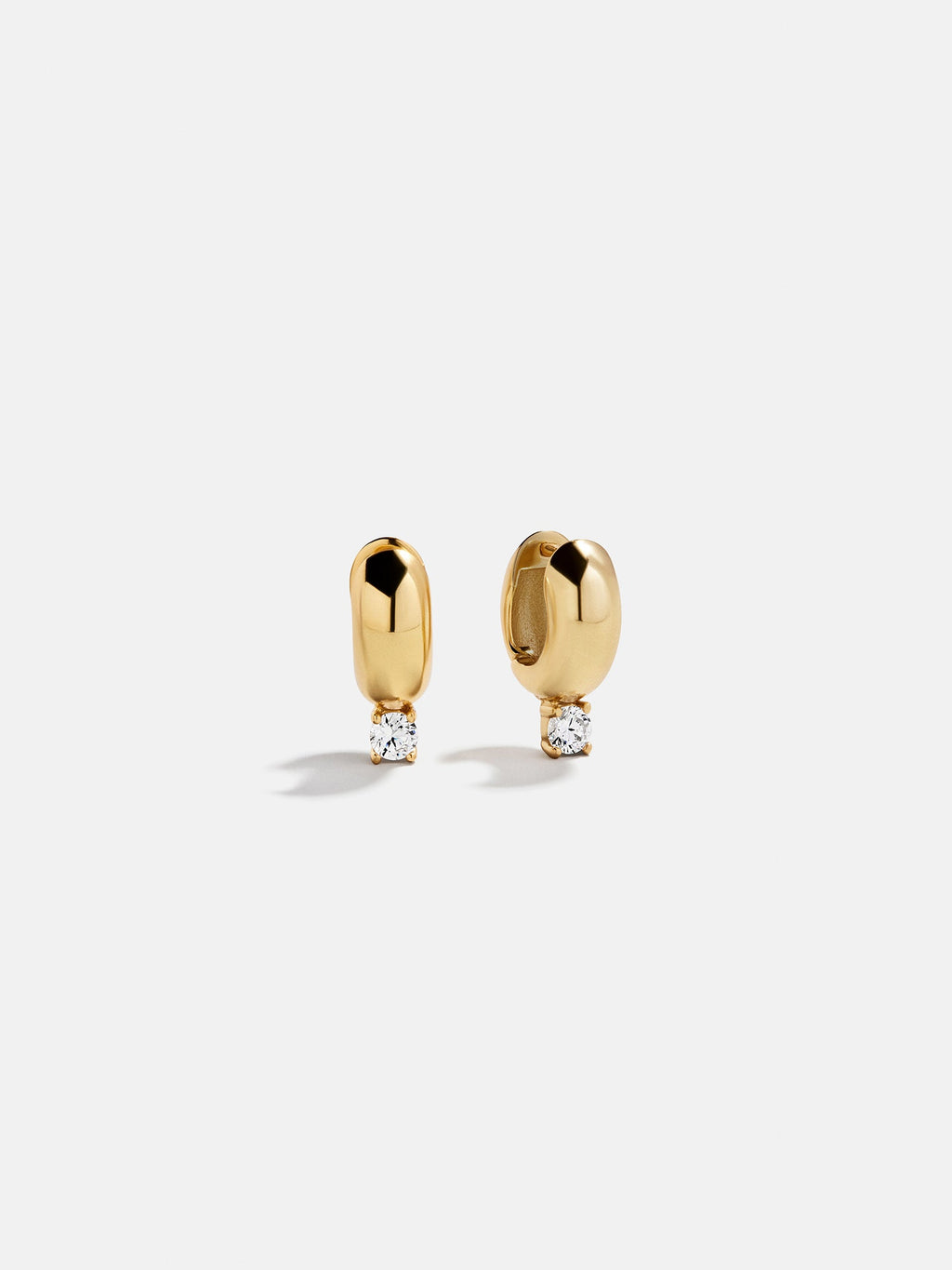 Kourtney 14K Gold Huggie Earrings - Kourtney 14K Gold Plated Sterling Silver Earrings