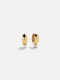 Kourtney 14K Gold Huggie Earrings - Kourtney 14K Gold Plated Sterling Silver Earrings