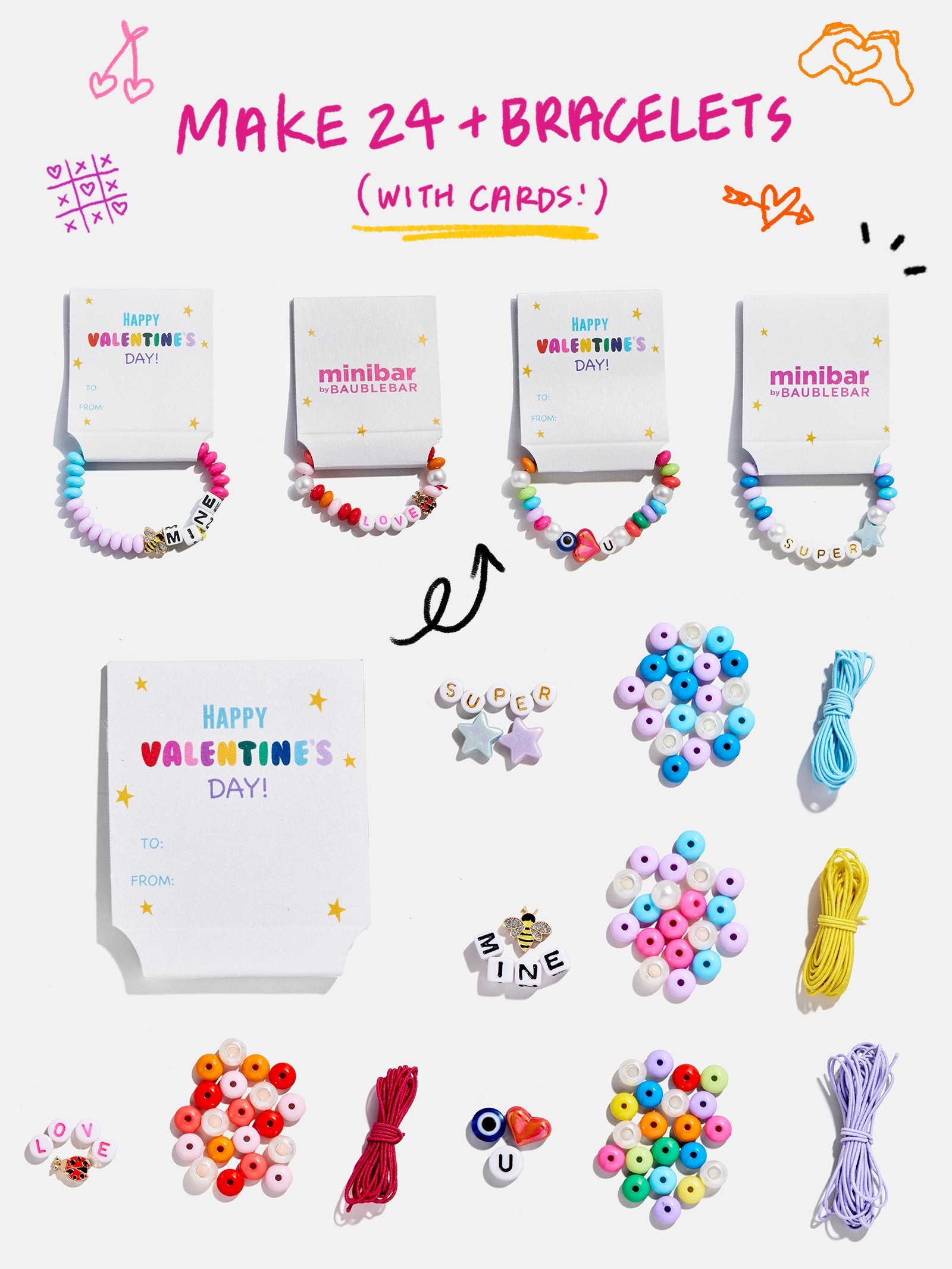 Kids’ DIY Valentine Bracelet Craft Kit - Valentine Bracelet DIY Kit