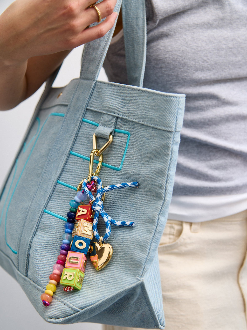 That's Amore Heart Bag Charm - Multi