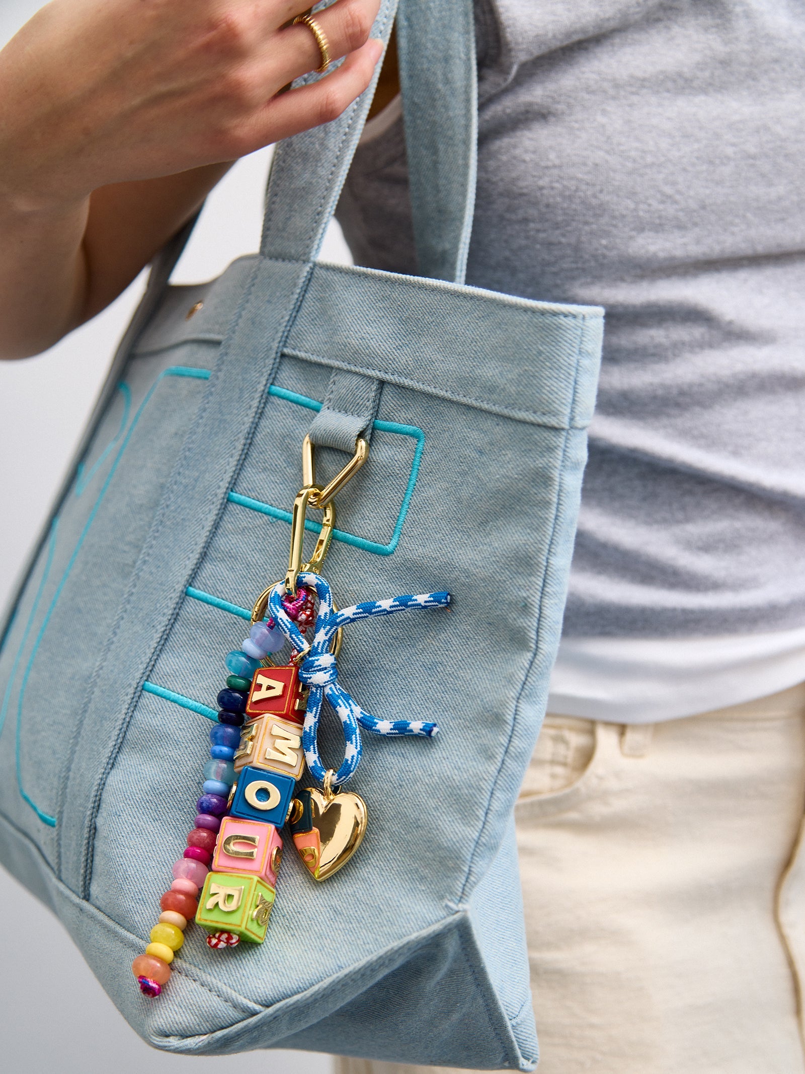 That's Amore Heart Bag Charm - Multi