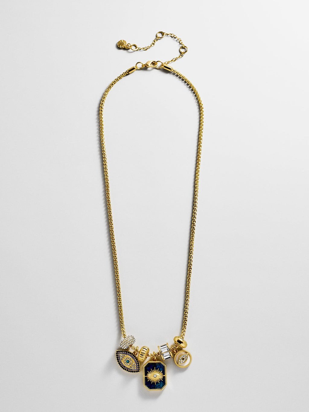 Evil Eye Charm Necklace - Lapis Evil Eye