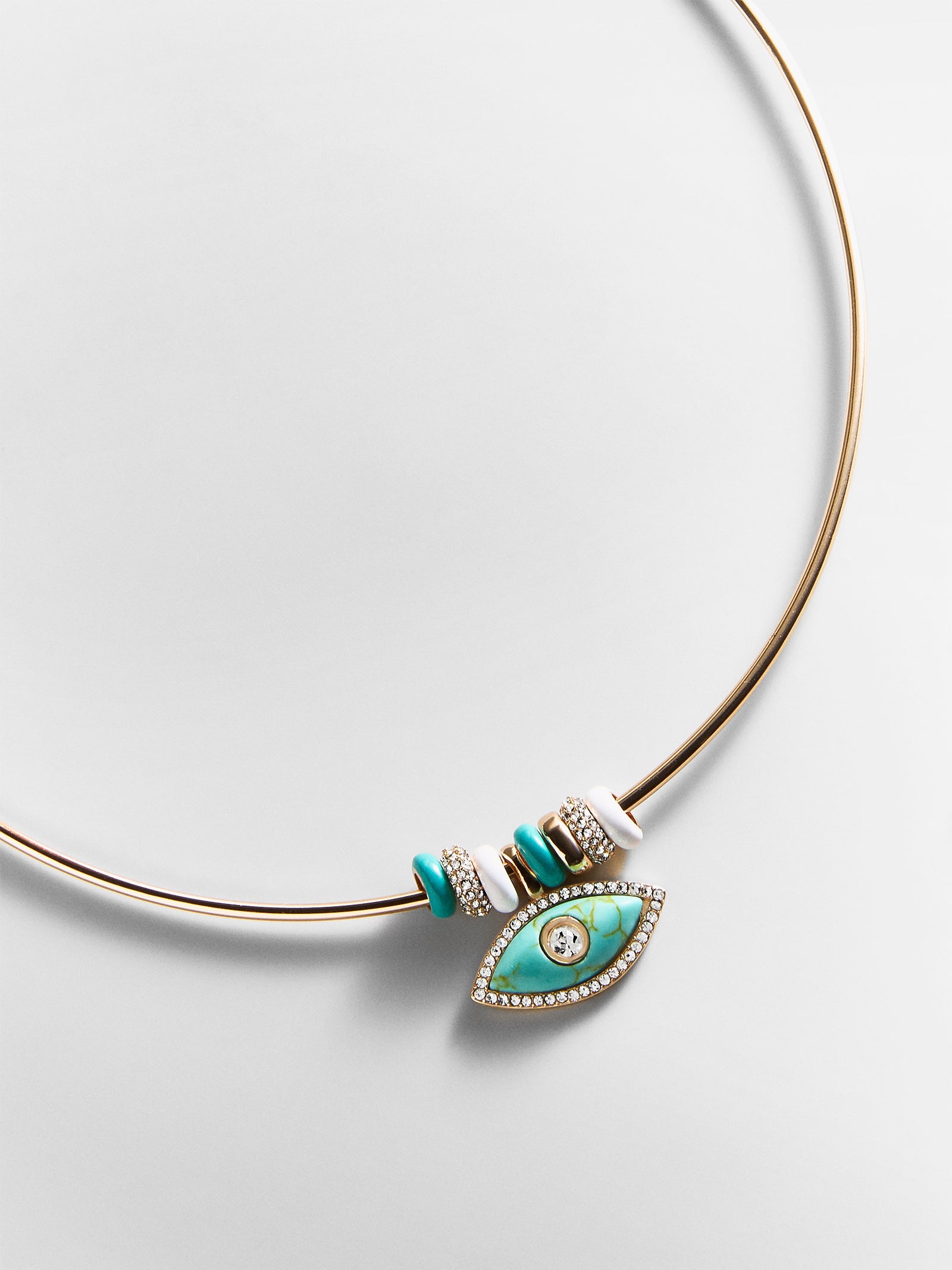 Evil Eye Collar Necklace - Gold/Blue