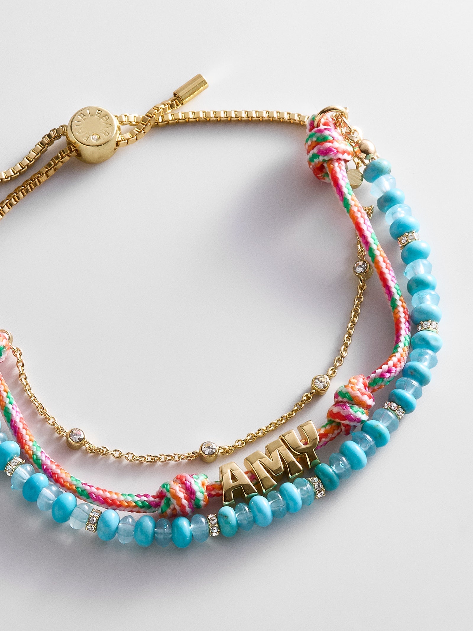 Rowan Semi-Precious Custom Layered Bracelet - Bora Bora