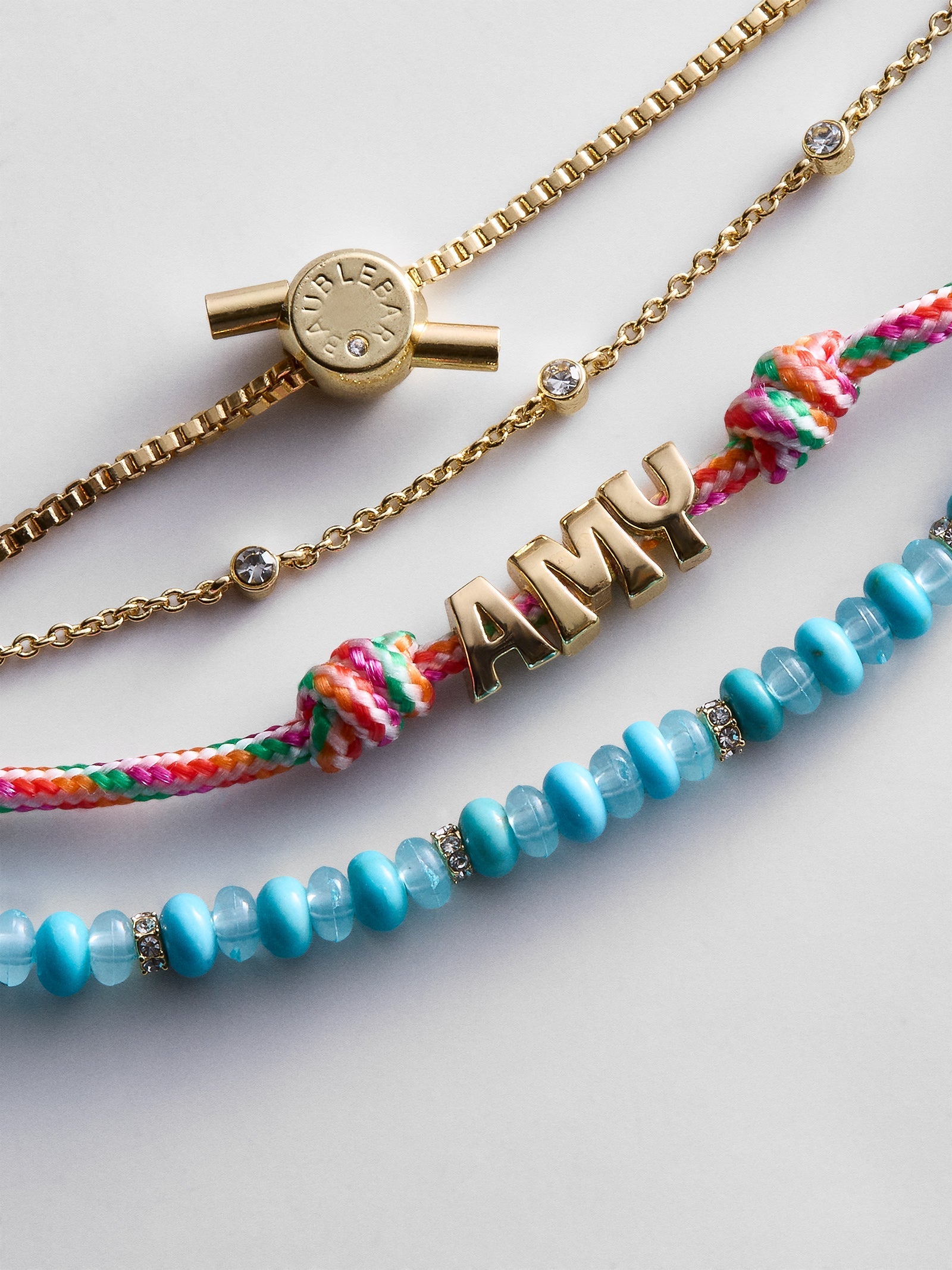 Rowan Semi-Precious Custom Layered Bracelet - Bora Bora