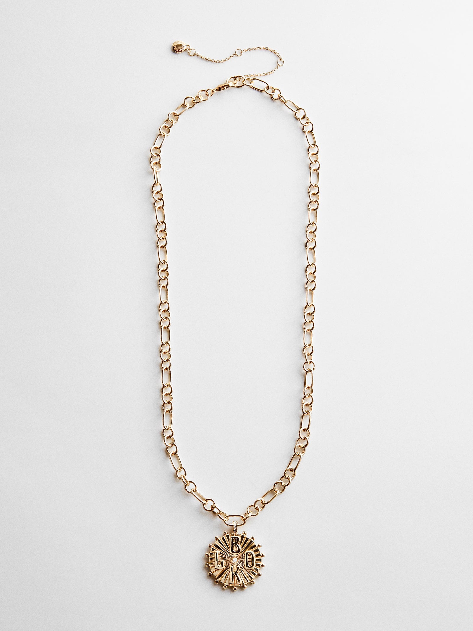 Initial Custom Medallion Necklace - Gold