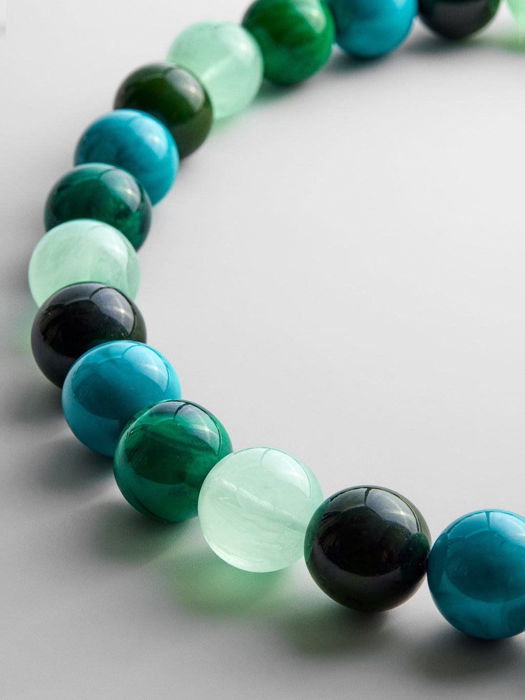 Jane Beaded Necklace - Blue Multi Bead