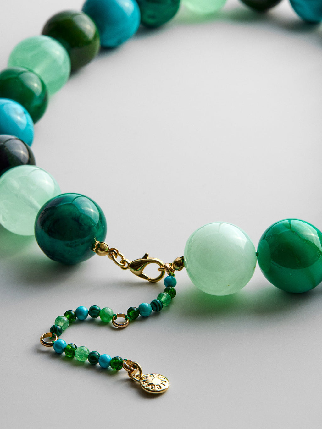 Jane Beaded Necklace - Blue Multi Bead