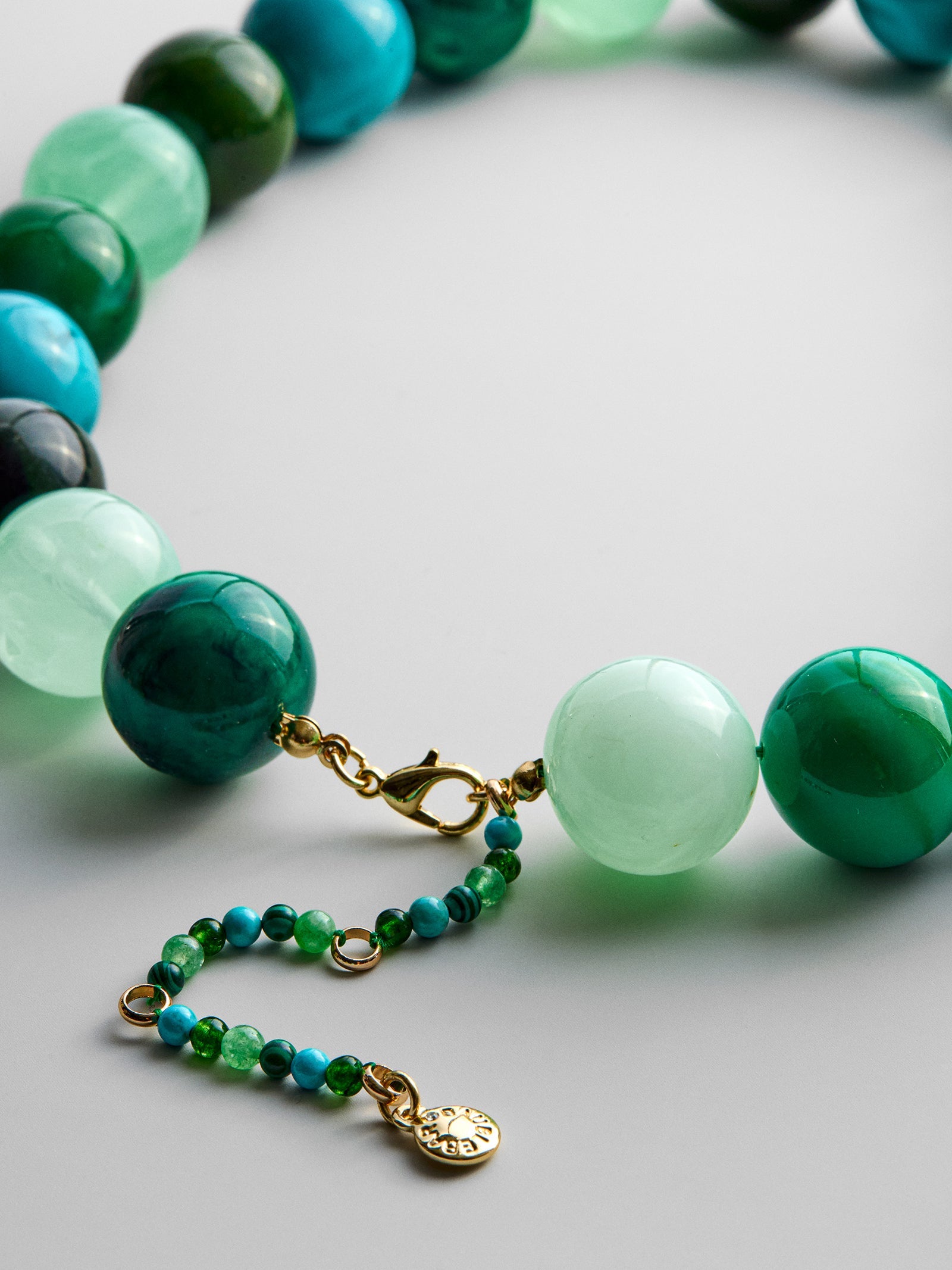 Jane Beaded Necklace - Blue Multi Bead