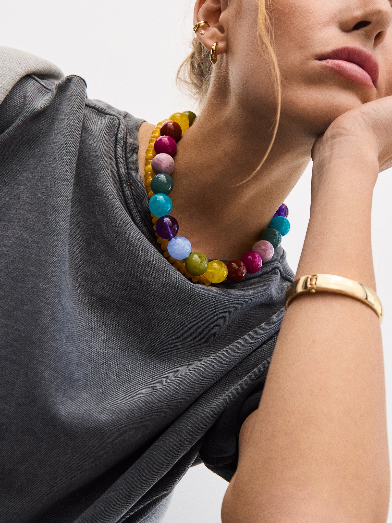 Jane Beaded Necklace - Multi Bead