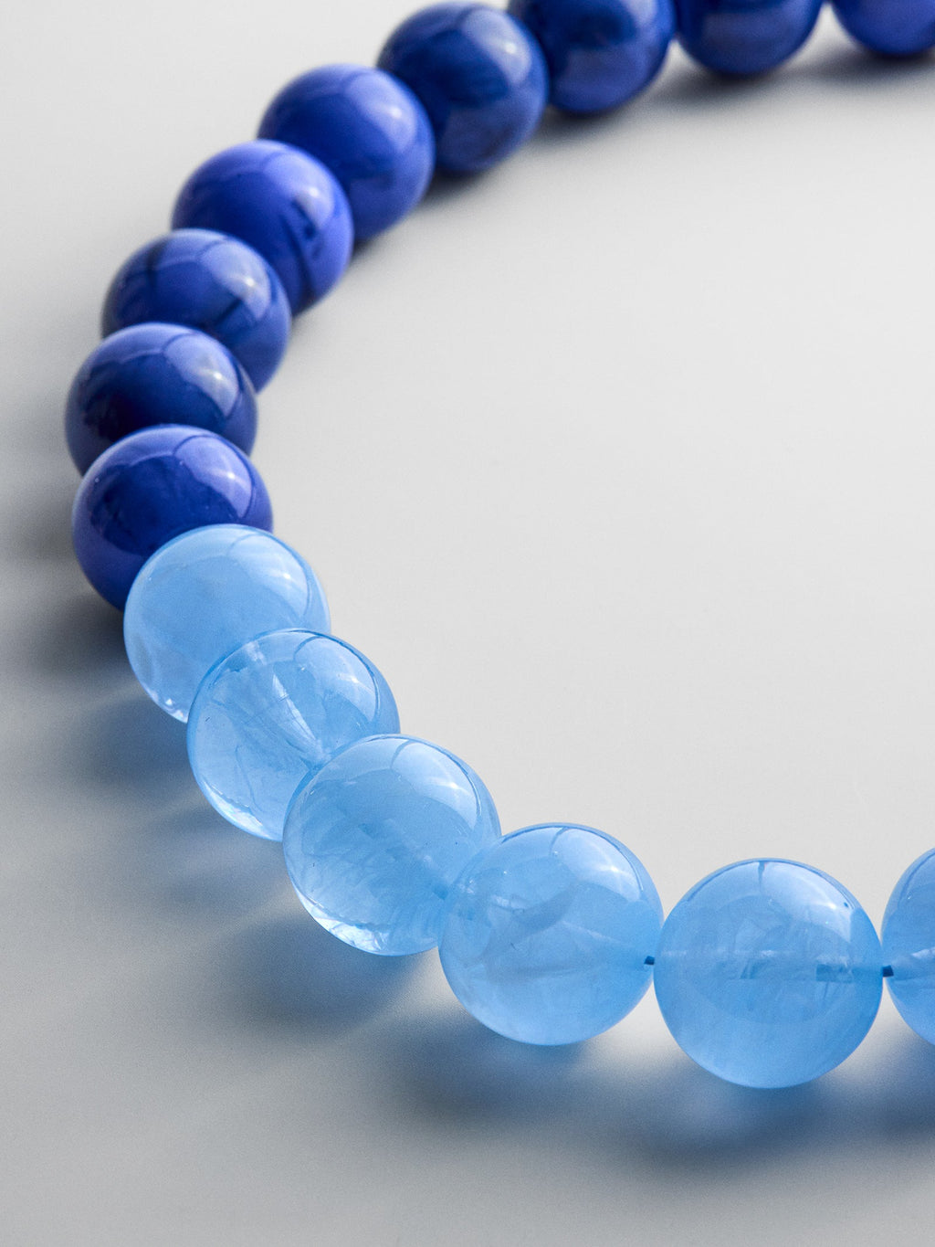 Jane Beaded Necklace - Lapis/Blue Lace Agate