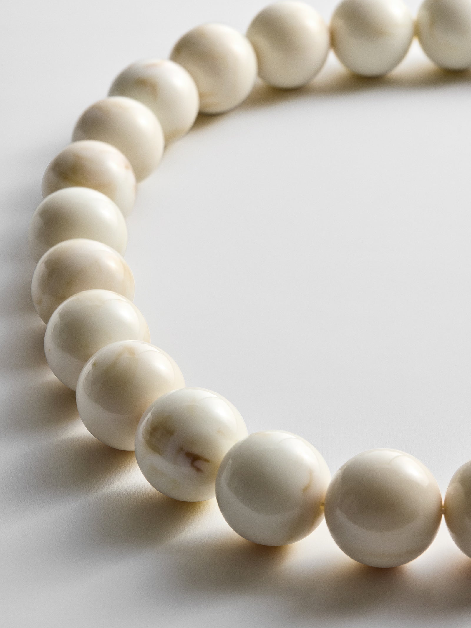 Jane Beaded Necklace - Smoky Ivory Quartz