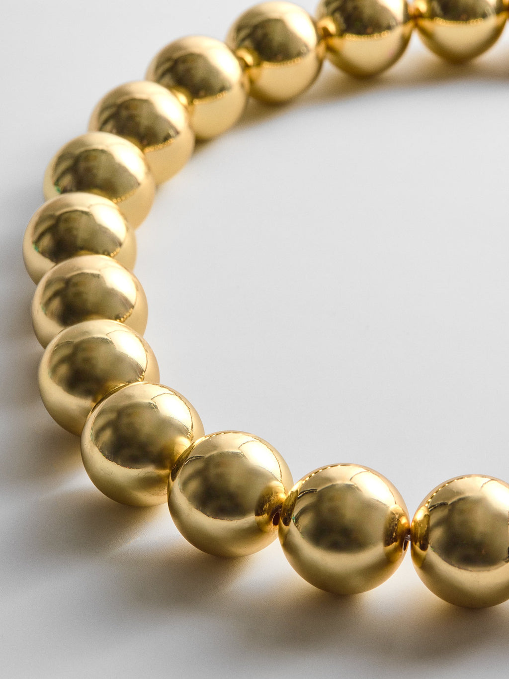 Jane Beaded Necklace - Gold Bead