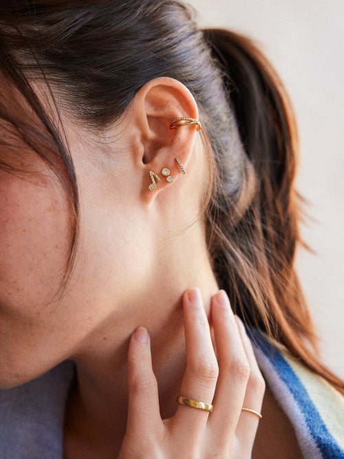14K Gold Just For Fun Earrings - Music Note