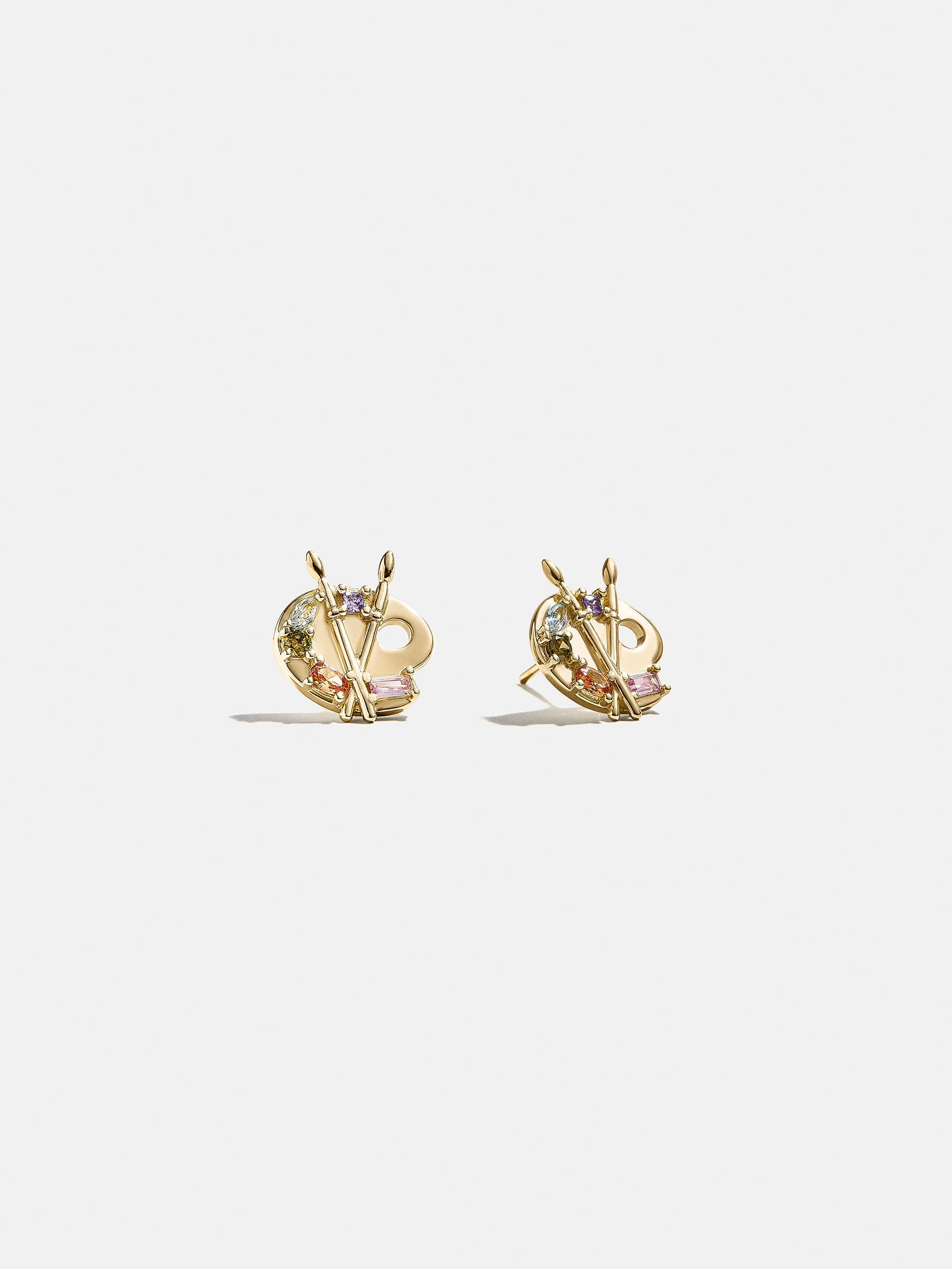 14K Gold Just For Fun Earrings - Painting Palette