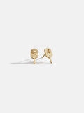 14K Gold Sports Delicate Studs - Pickleball