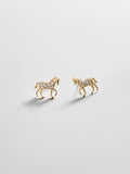 14K Gold Just For Fun Earrings - Horse