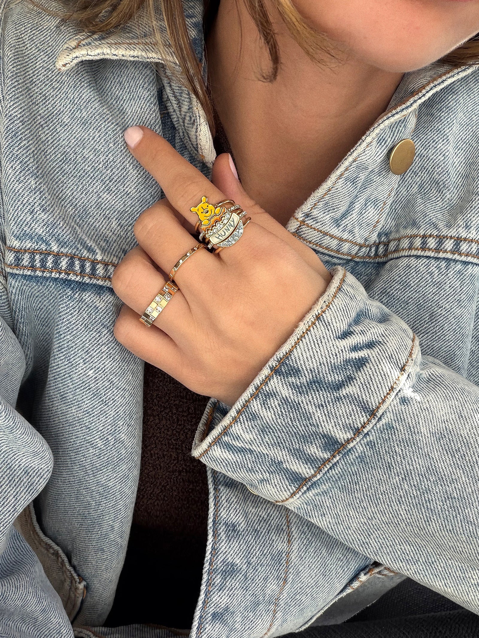 Disney Winnie the Pooh Ring Set - Gold