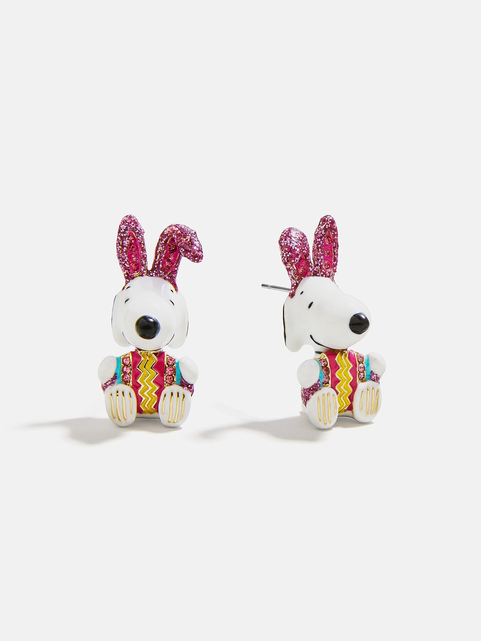 Peanuts Snoopy Easter Earrings - White/Black