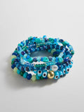 Darcy Semi-Precious Beaded Bracelet Set - Blue