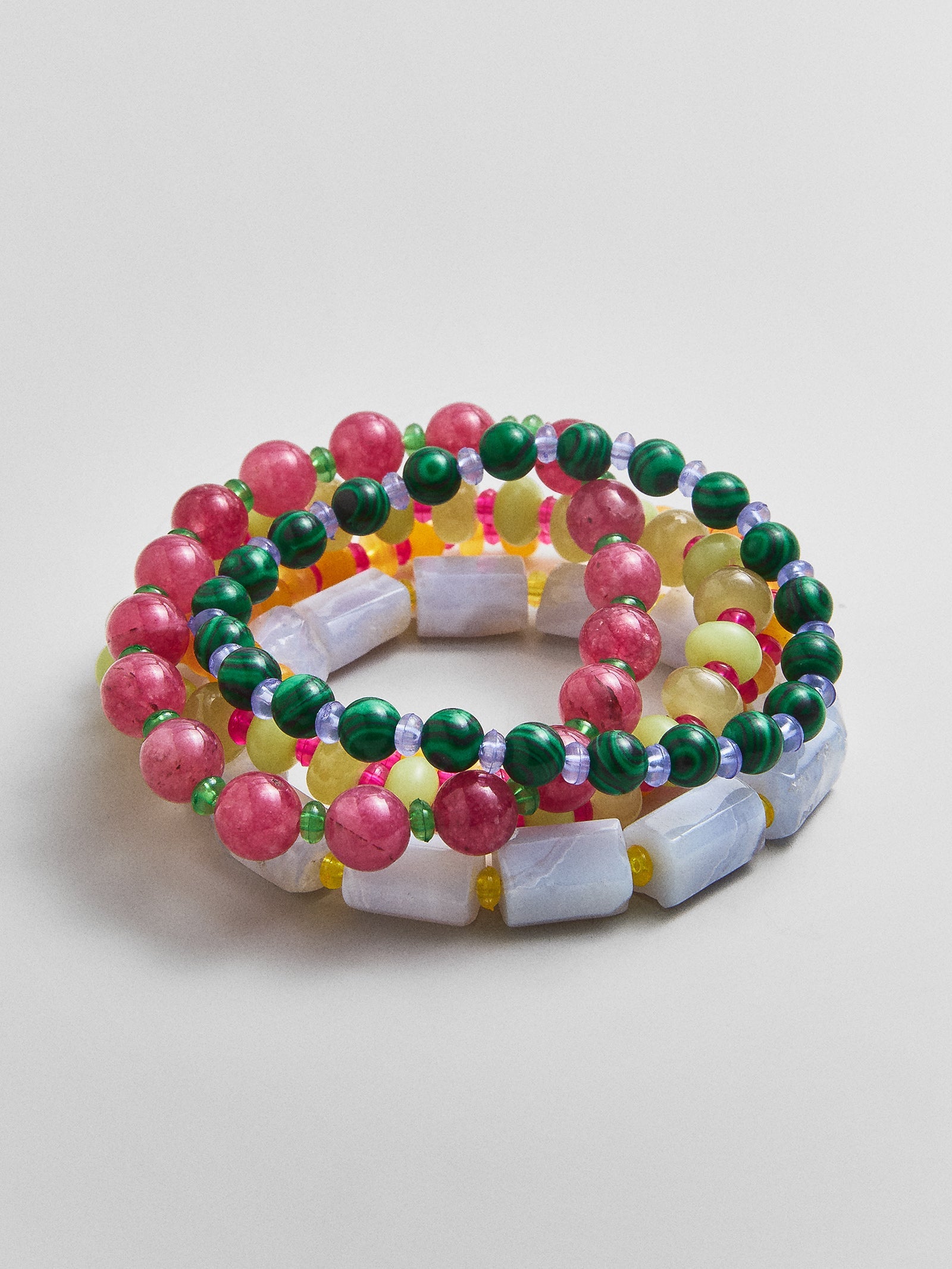 Darcy Semi-Precious Beaded Bracelet Set - Vibrant Multi