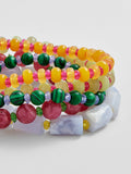 Darcy Semi-Precious Beaded Bracelet Set - Vibrant Multi