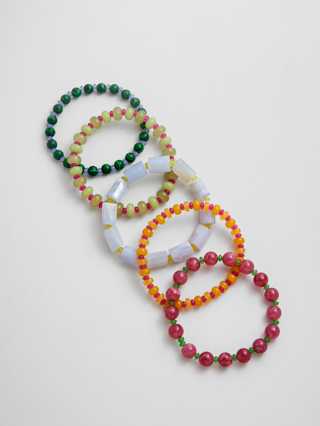 Darcy Semi-Precious Beaded Bracelet Set - Vibrant Multi
