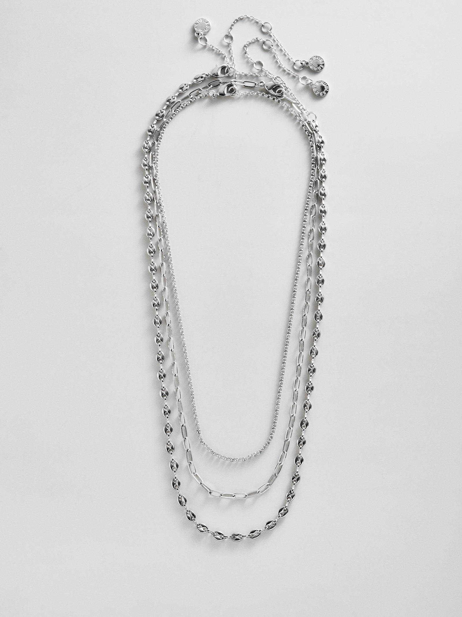 Taylor Waterproof Necklace Set - Silver