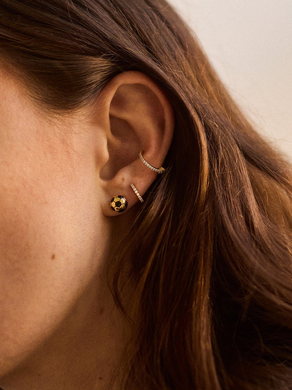 14K Gold Sports Delicate Stud - Soccer