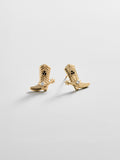 14K Gold Just For Fun Earrings - Cowboy Boot