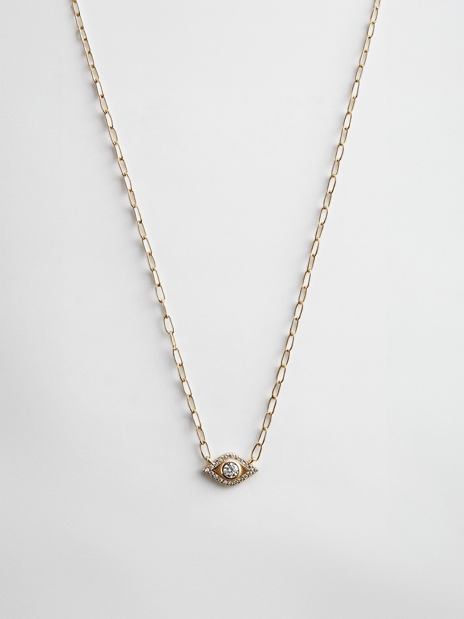 Evil Eye 14K Gold Hera Necklace - Gold/Pavé