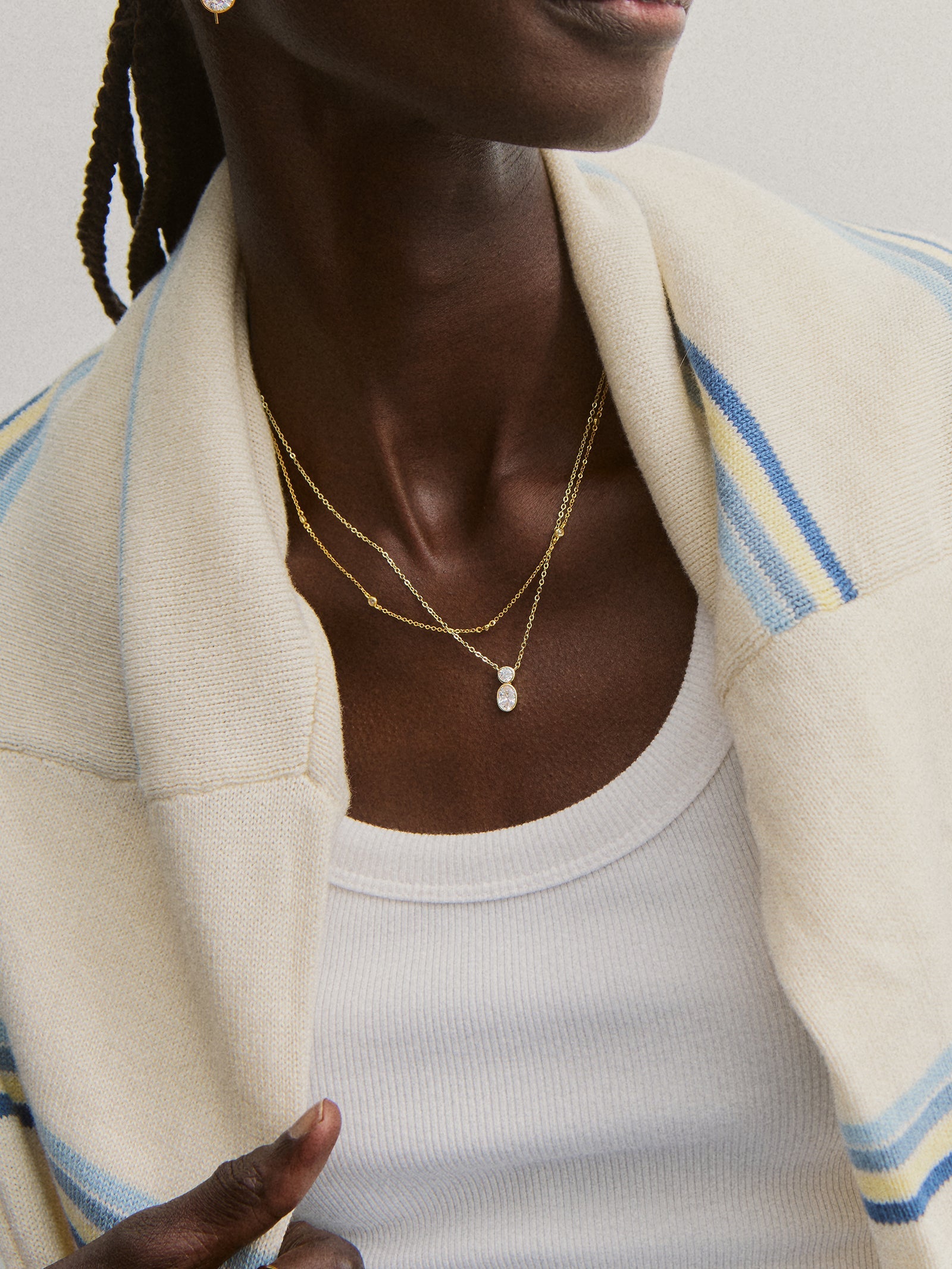 Marysol 14K Gold Necklace - Gold/Pavé