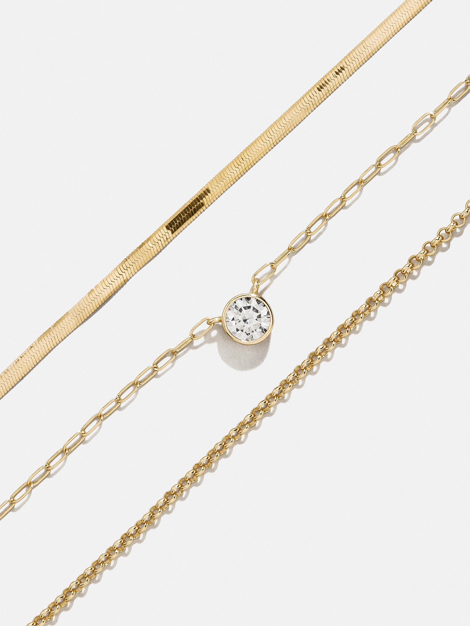 Kendall 14K Gold Layered Necklace - Kendall 14K Gold Layered Necklace