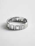 Isabella Sterling Silver Cigar Band - Silver/Pavé