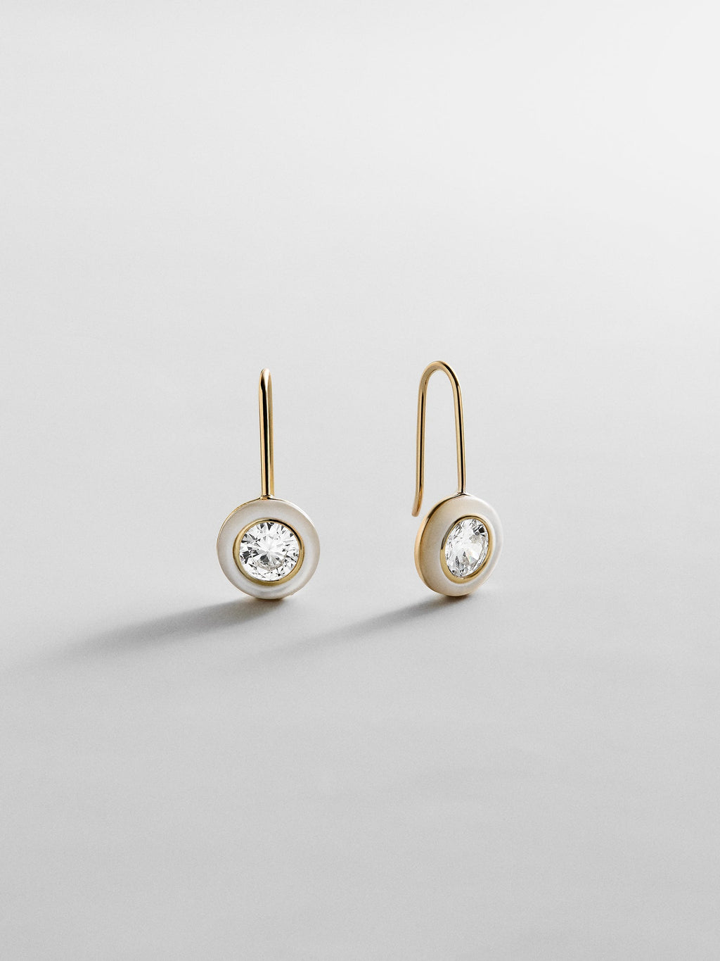 Fallon 14K Gold Semi-Precious Earrings - White Quartz