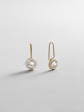 Fallon 14K Gold Semi-Precious Earrings - White Quartz