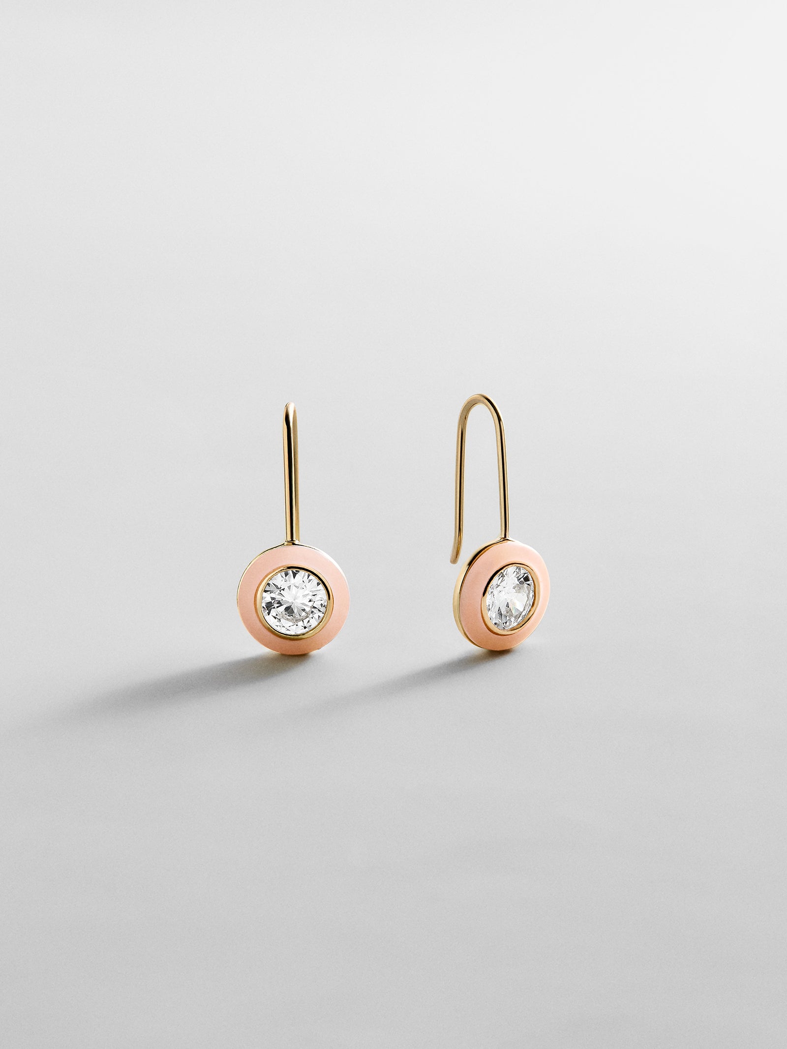 Fallon 14K Gold Semi-Precious Earrings - Rose Quartz