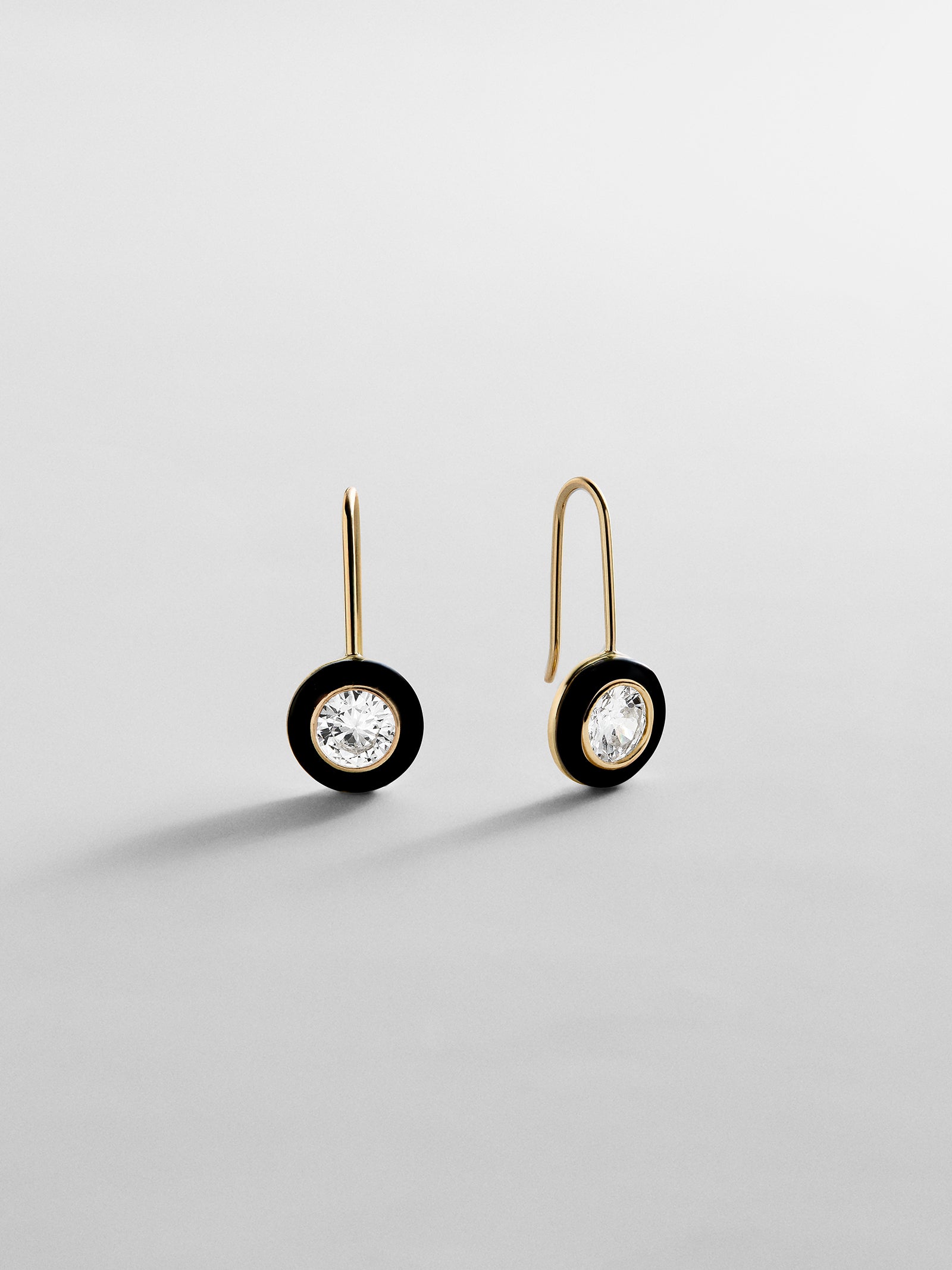 Fallon 14K Gold Semi-Precious Earrings - Onyx