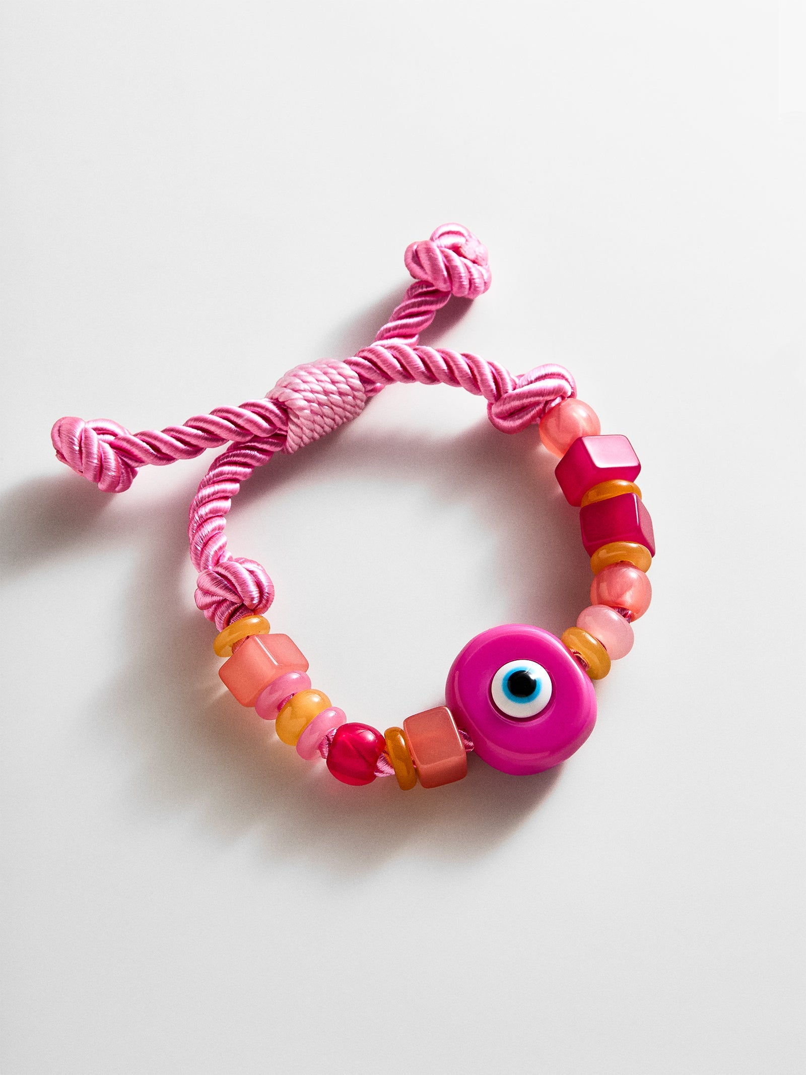 Bright Eyed Beaded Bracelet - Pink