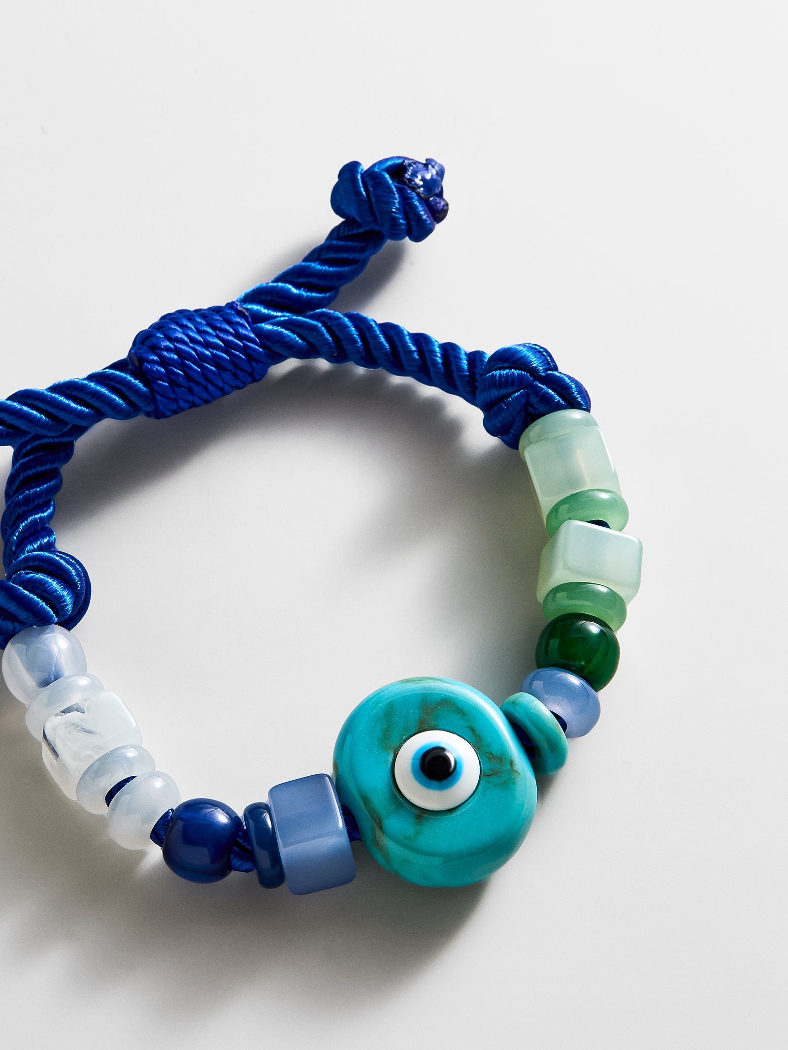 Bright Eyed Beaded Bracelet - Blue