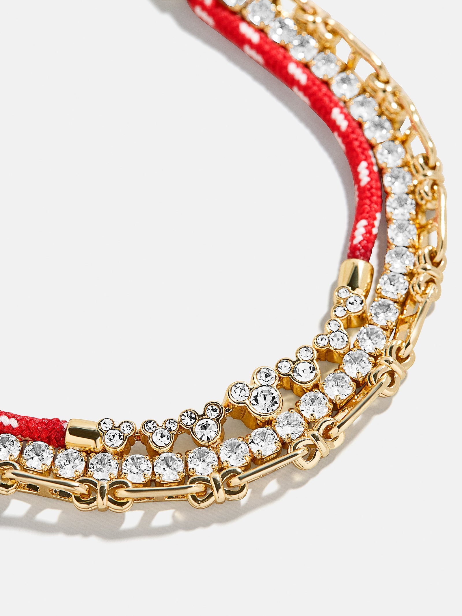 Disney Mickey Mouse Layered Bracelet - Gold/Red